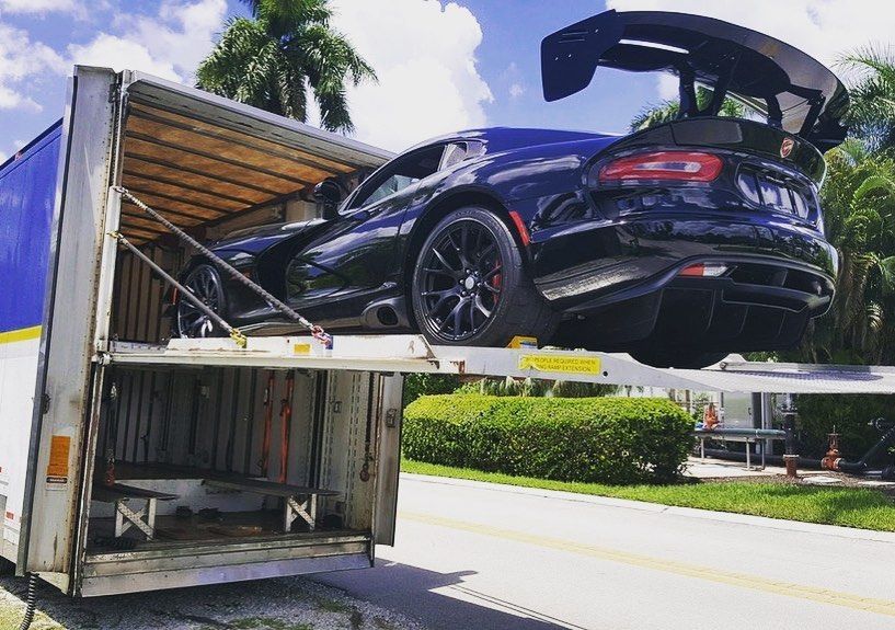 Dodge Viper being shipped