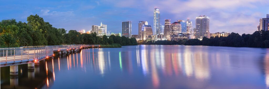 Panorama view of Downtown Austin 